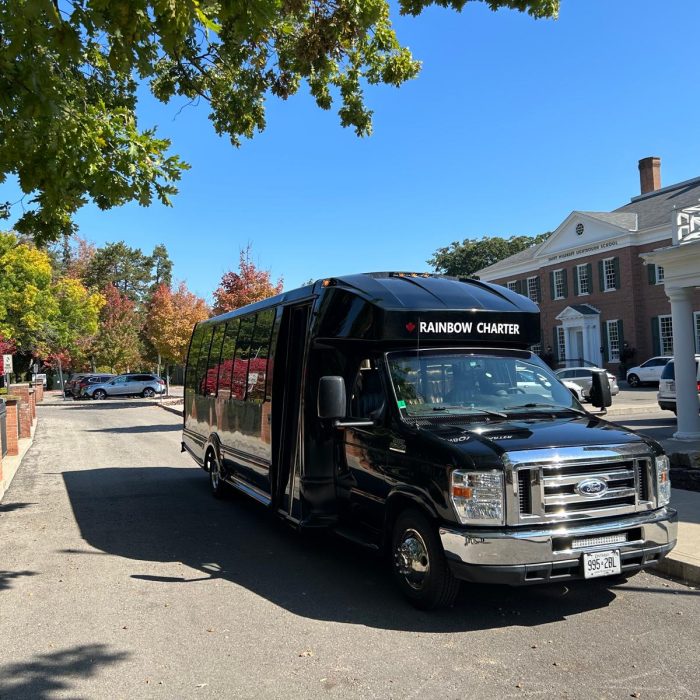 rainbow charter bus
